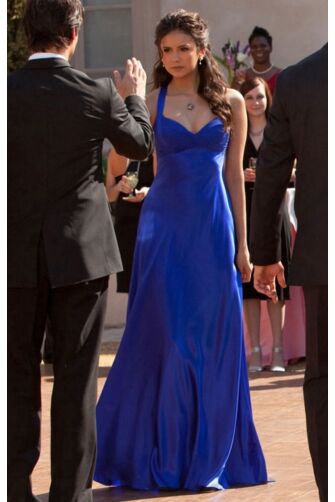 Nina Dobrev Royal Blue Off the Shoulder Mermaid Formal Prom Celebrity Dress from Vampire Diaries