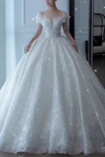 Exquisite Off-Shoulder Ball Gown with Crystal Embellishments and Lace Detailing