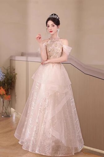 Celestial Grace – Off-Shoulder Embroidered Tulle Ball Gown
