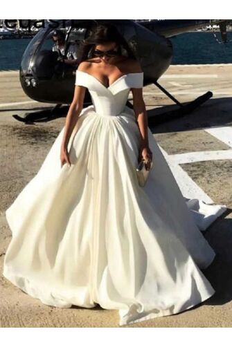 Snowbound Splendor – Off-the-Shoulder Ball Gown Bridal & Prom Inspiration