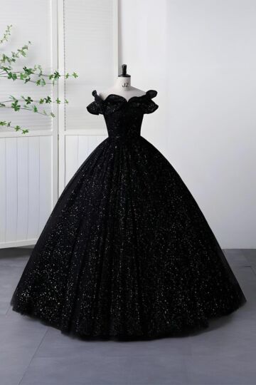 Eternal Night – Off-Shoulder Couture Dress
