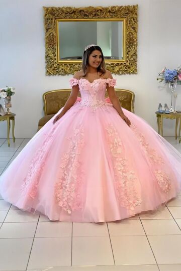 Blossom Fairytale – Pink Floral Ball Gown