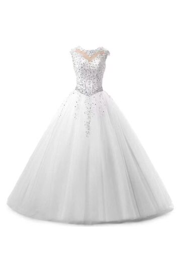 Crystal Veil Empress — Sparkling Quinceañera Dress
