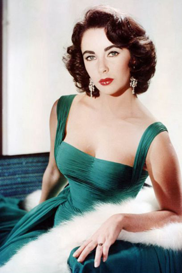 Timeless  Square Neck Green Dress with Floral Detail Inspired by Elizabeth Taylor