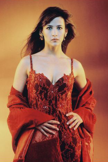 Scarlet Intrigue – Sophie Marceau Black & Red Lace Corset Gown