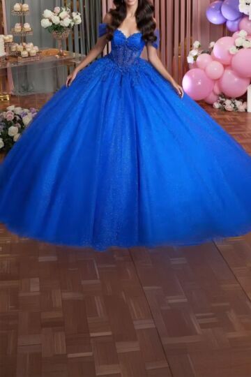 Midnight Starlight – Royal Blue Ball Gown