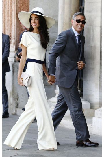 Amal Clooney White Pantsuit