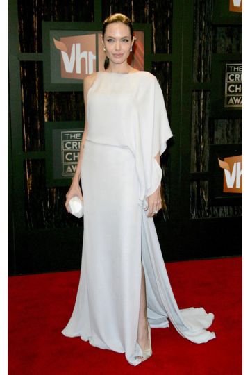 Angelina Jolie Grey Formal Celebrity Dress Critics’ Choice Awards 2009