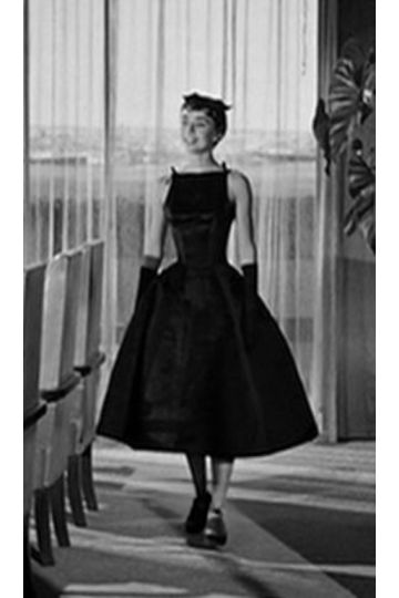 Audrey Hepburn Little Black Tea-Length 1950s Celebrity Dress Sabrina