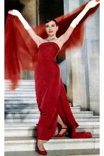 Audrey Hepburn Red Dress Funny Face