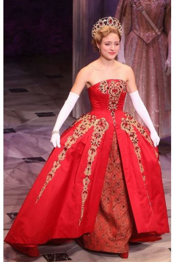 Christy Altomare Anastasia Broadway Red Strapless Ball Gown Celebrity Cosplay Dress Costume