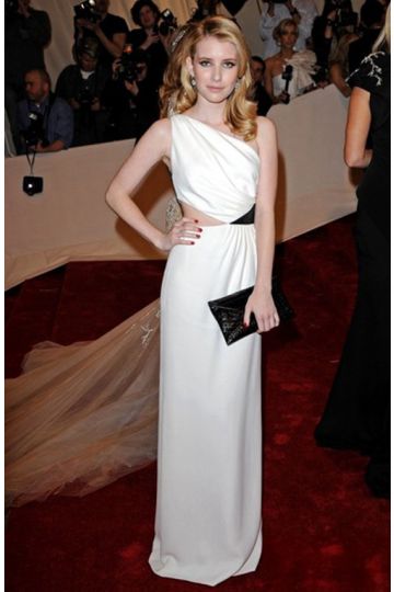 Emma Roberts White Dress Met Gala 2011