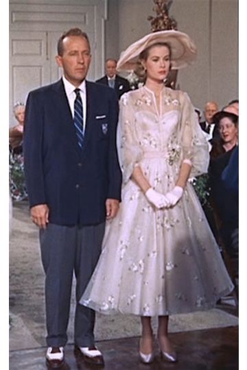 Grace Kelly Inspired Organza Wedding Dress in 1950s Movie High Society