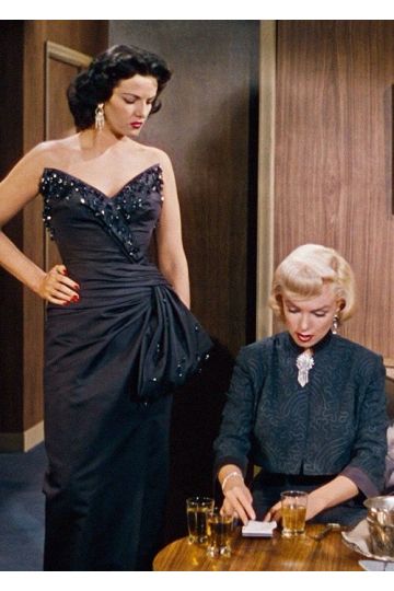 Jane Russell Black Strapless Dress Gentlemen Prefer Blondes
