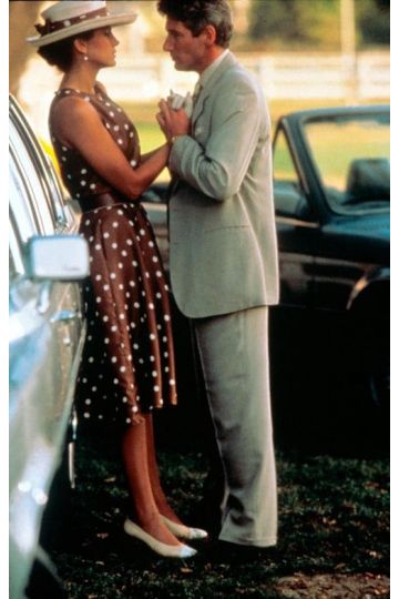 Julia Roberts Inspired Brown Polka Dot Dress in Movie "Pretty Woman"