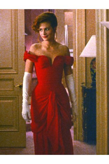 Hollywood Romance Julia Roberts Inspired Pretty Woman Red Off Shoulder Sweetheart Sheath Celebrity Formal Prom Dress