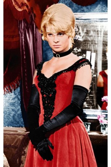Julie Christie Red Off-the-shoulder Celebrity Dress in Movie "Doctor Zhivago" Costume