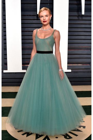 Kate Bosworth Green Tulle Ball Gown Celebrity Dress Oscars 2017