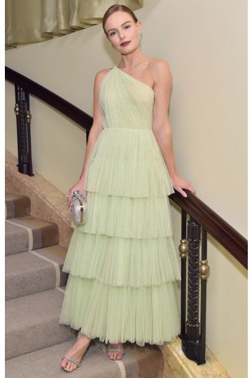 Kate Bosworth Inspired Mint Green One-shoulder Tulle Prom Party Celebrity Dress