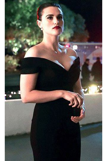 Katie McGrath Short Black Off-the-shoulder Cocktail Party Celebrity Dress Supergirl