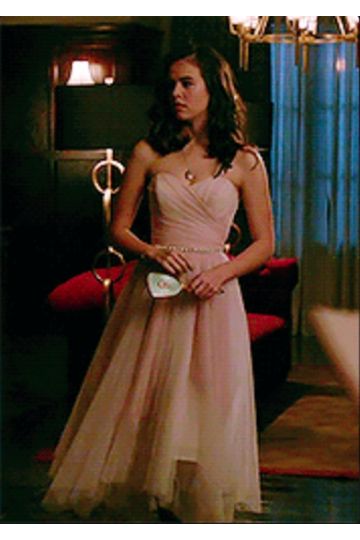 Kaylee Bryant as Josie Saltzman Pink Prom Dress in TV Show Legacies