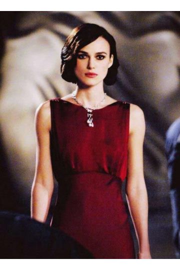 Keira Knightley Inspired Red Sleeveless Evening Formal Celebrity Dress Coco Mademoiselle