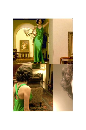 Mariana Klaveno Inspired Emerald Green Satin Evening Dress on TV Show "True Blood"