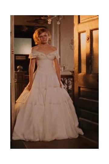Kirsten Dunst Mary Jane Wedding Dress Off the Shoulder Ball Gown from Spider Man