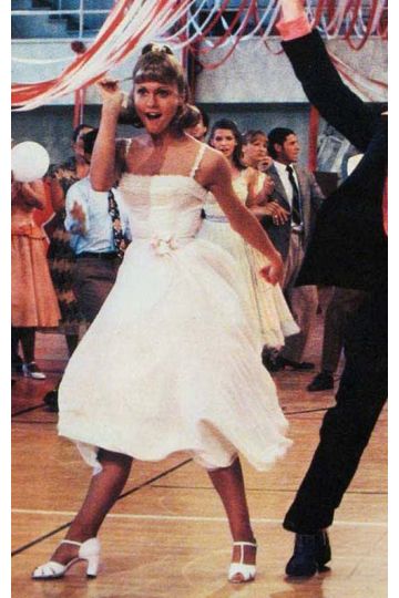Olivia Newton-John Sandy Olsson Yellow Dance Dress in Movie Grease