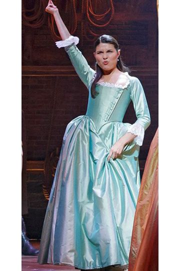 Eliza Schuyler Hamilton–Inspired Seafoam Green Lace-Trimmed 18th-Century Ball Gown from “Hamilton”