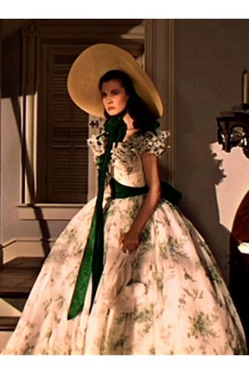 Scarlett O'Hara Vivien Leigh BBQ Dress Gone With The Wind 1930s Movie Costume