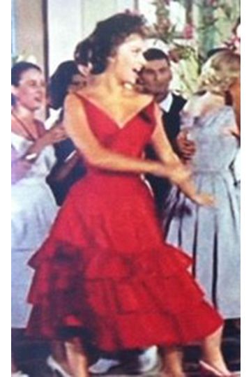 Sophia Loren Dancing Red Dress in Movie "Mambo Italiano"