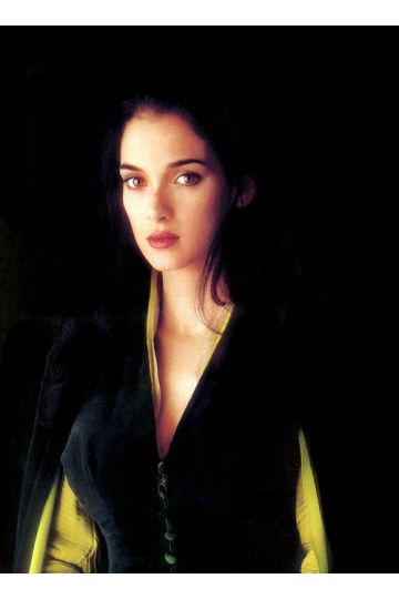 Winona Ryder Mina Green Velvet Long-sleeve Dress in Movie Bram Stoker's Dracula Costume