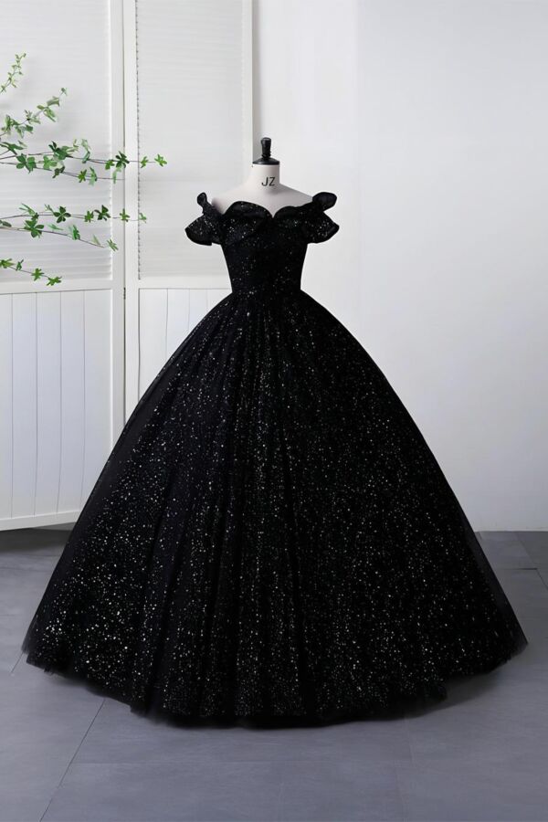 Eternal Night – Off-Shoulder Couture Dress