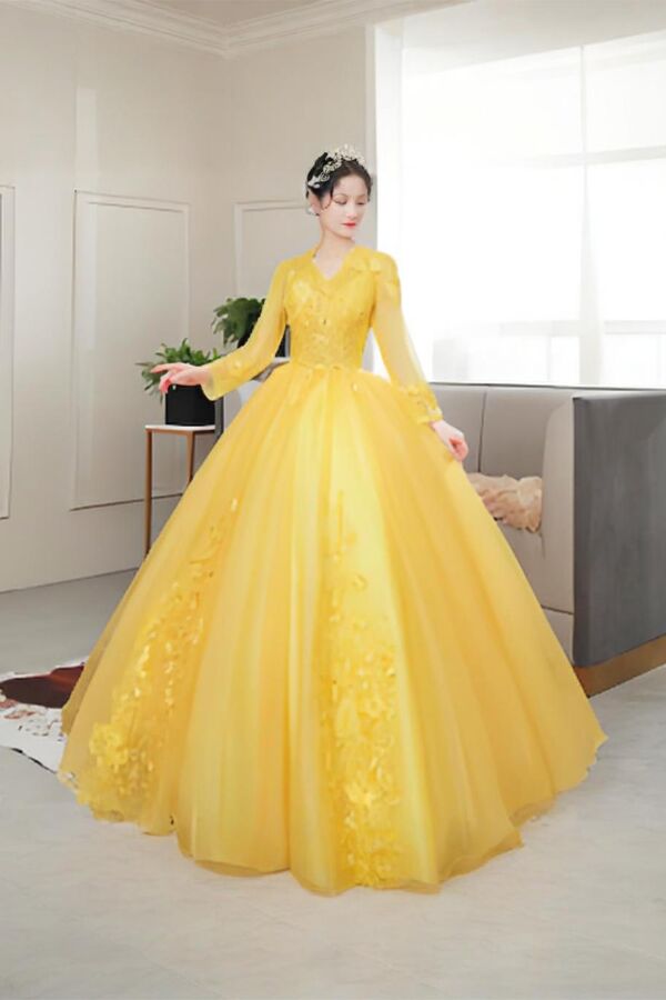 Eternal Dawn – Embroidered Evening Gown