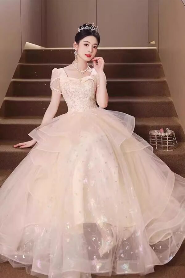 Golden Starlight – Champagne Princess Gown