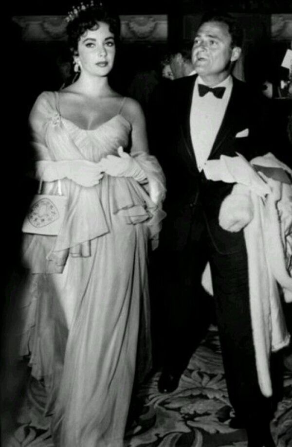 Elizabeth Taylor Spaghetti Straps Chiffon Celebrity Formal Evening Dress Oscars 1957