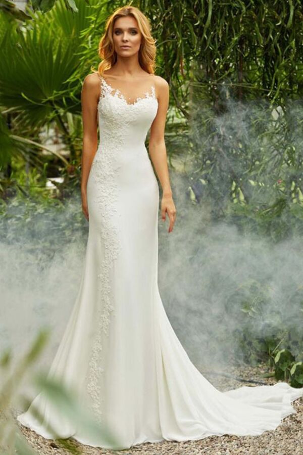 Lace Mermaid Gown Long Train for Formal