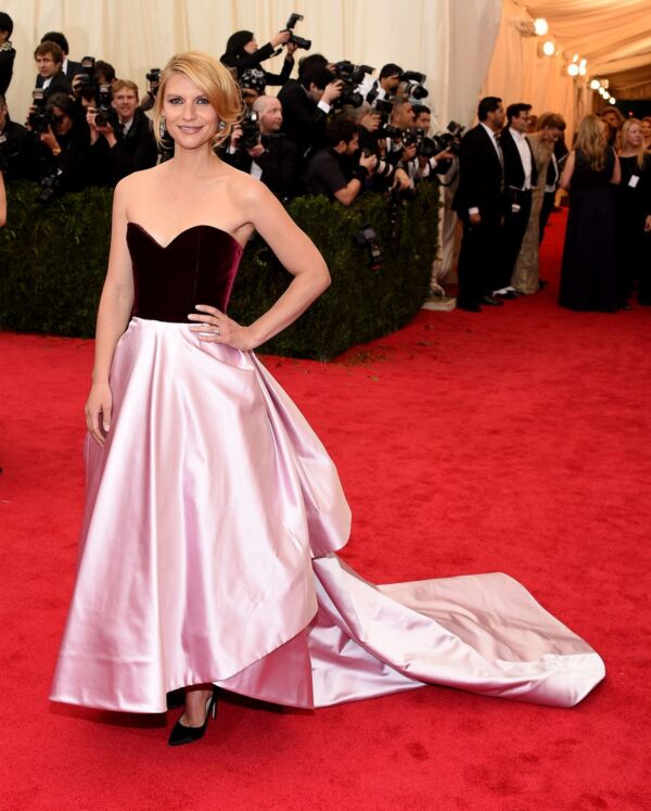 Claire Danes Inspired Burgundy Pink Sweetheart Ball Gown - main reference image