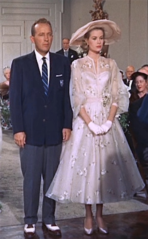 Grace Kelly Inspired Organza Wedding Dress in 1950s Movie High Society