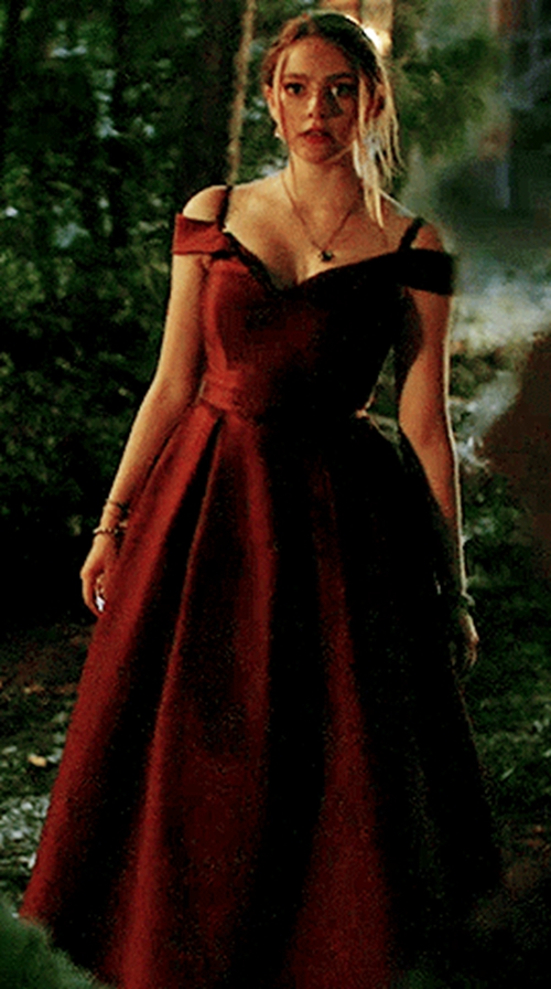Hope Mikaelson Burgundy Red Dress in Legacies