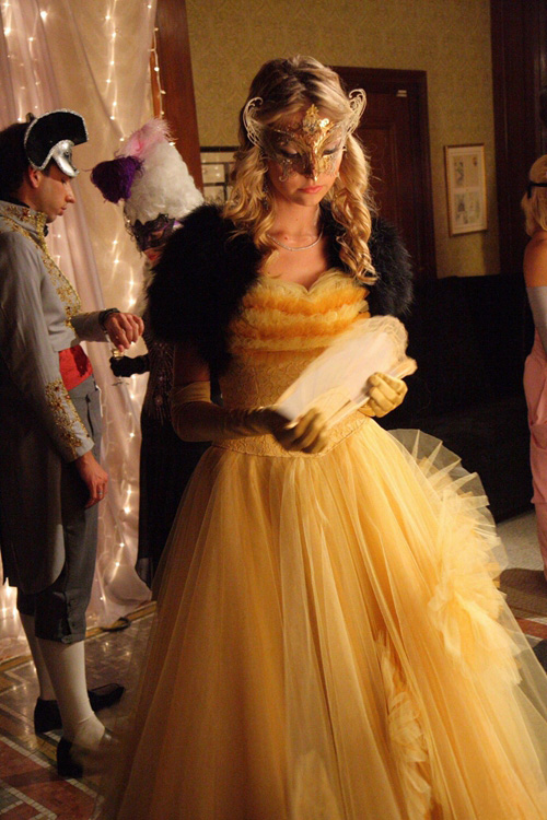 Jenny Humphrey Inspired Yellow Tulle Dress Masquerade Ball Gossip Girl