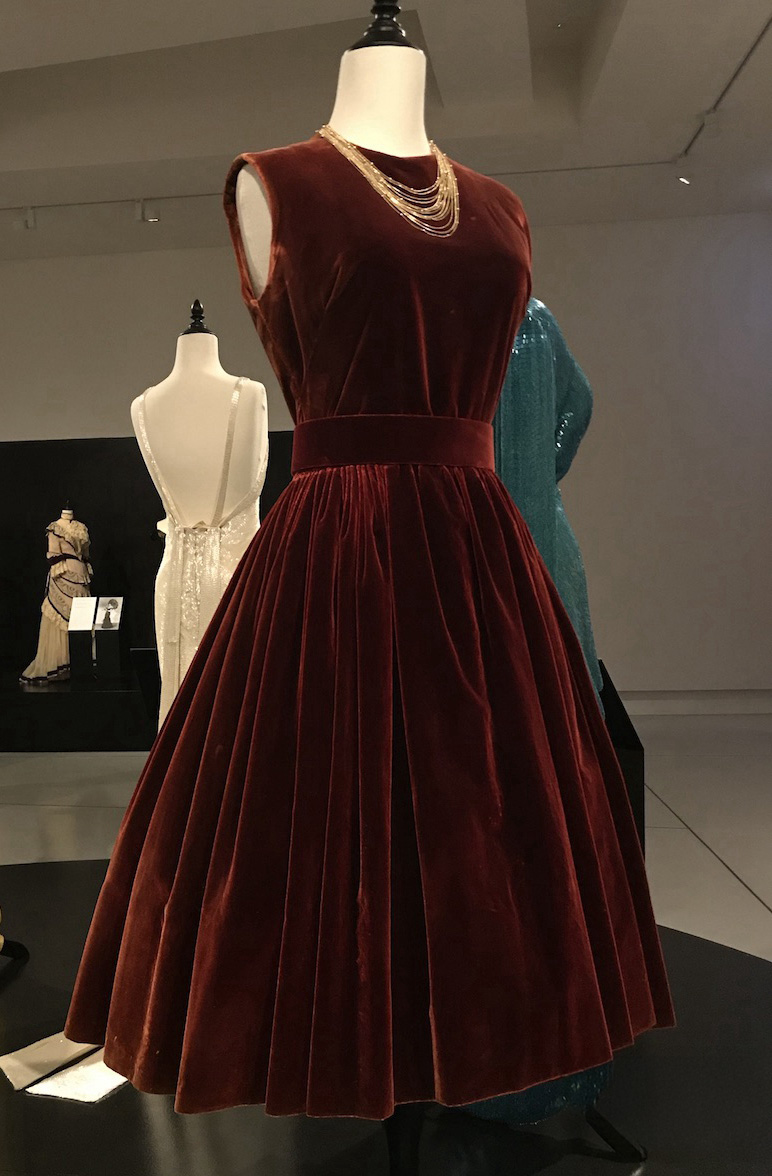 Joanne Woodward Inspired Burgundy Velvet Dress "A New Kind of Love"