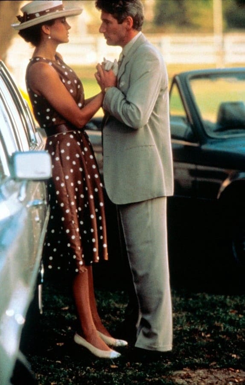 Julia Roberts Inspired Brown Polka Dot Dress in Movie "Pretty Woman"