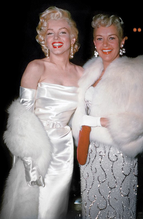 Marilyn Monroe White Strapless Satin Dress "Call Me Madam" Premiere