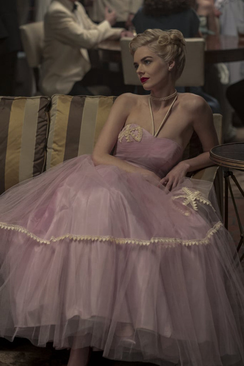 Claire Wood Samara Weaving Inspired Pink Ball Gown Tulle Dress on TV "Hollywood"